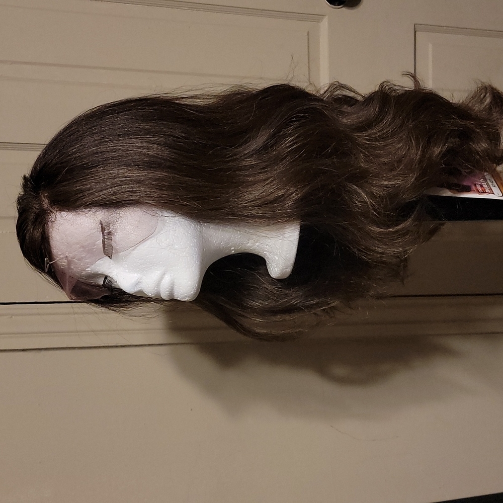 Brazilian human hair blend wig.